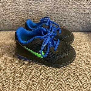 NIKE‎ Black Royal Blue Lime Green Sneakers Baby Toddler Size 6